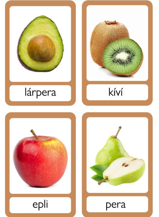 3 Parta Spil - Ávextir - Pláneta - Skynjunarleikur -